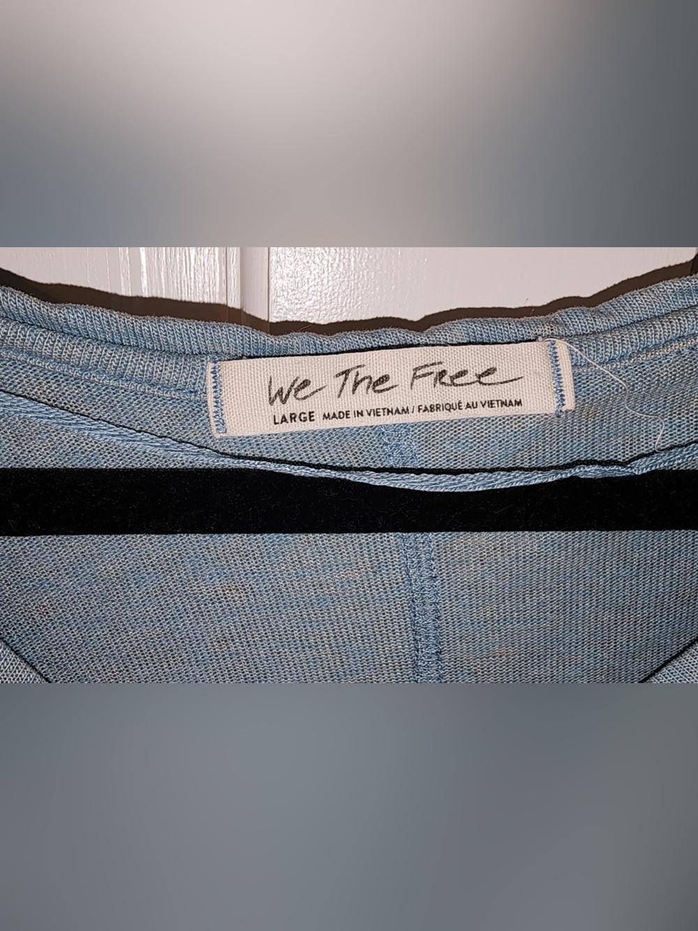 We The Free Dusty Blue V-Neck Layered Top - Picture 5 of 8